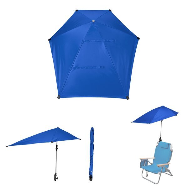 SPF 50 rPET Manual Open Chair Umbrella, 50" Arc