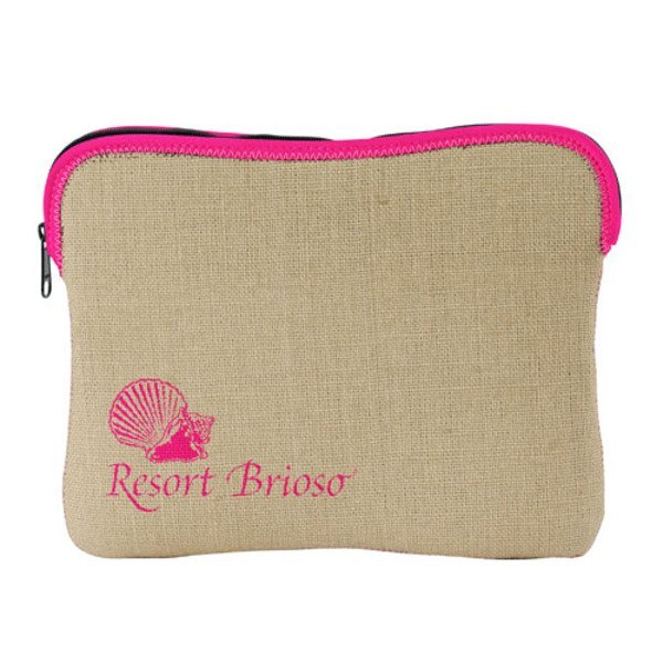 Burlap-Neoprene iPad Sleeve