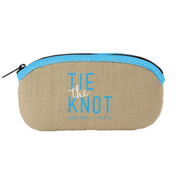 Burlap-Neoprene Large Eyewear Case