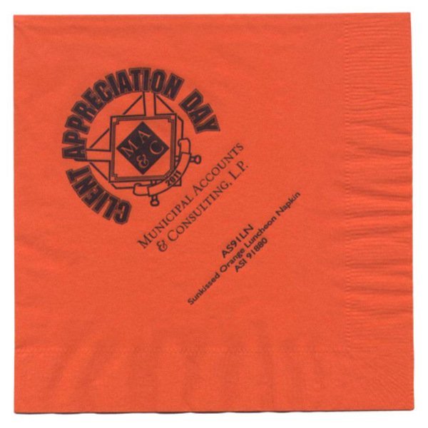 Colored Luncheon Napkins, 2 Ply