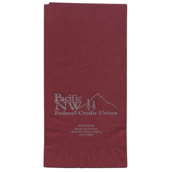 Colored Dinner Napkins, 1/8" Fold, 2 Ply