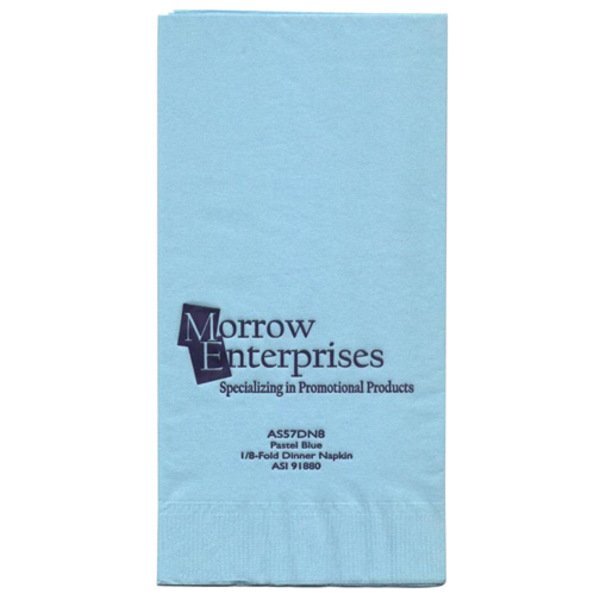 Colored Dinner Napkins, 1/8" Fold, 2 Ply