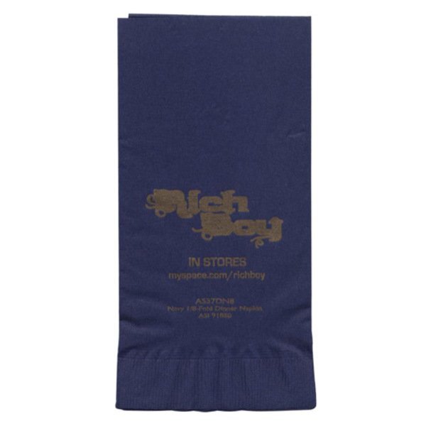 Colored Dinner Napkins, 1/8" Fold, 2 Ply
