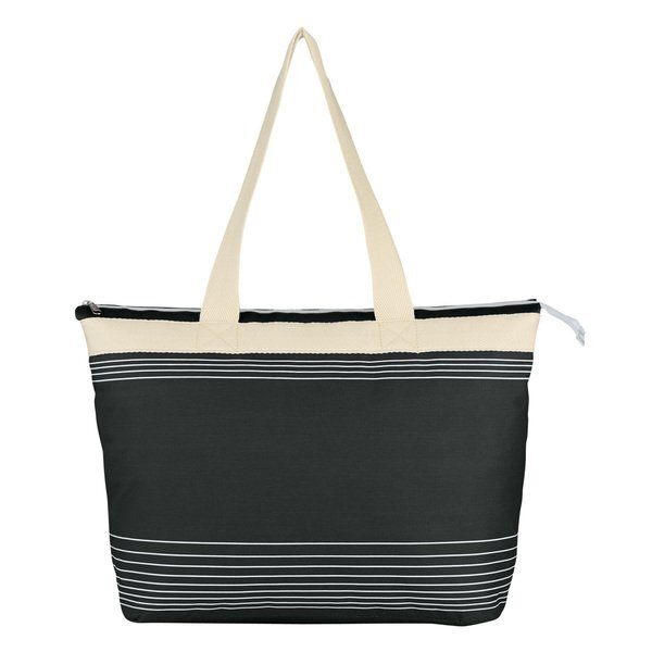 Lucia Accent Striped Polycanvas Tote