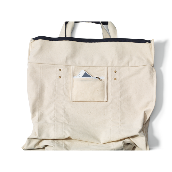 Seaside Zippered Cotton Tote, 16oz.