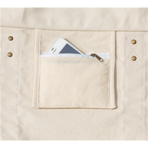 Seaside Zippered Cotton Tote, 16oz.