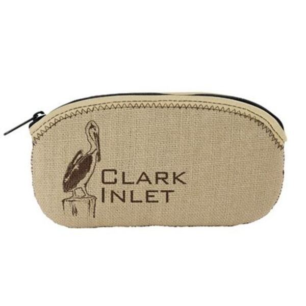 Burlap-Neoprene Large Eyewear Case