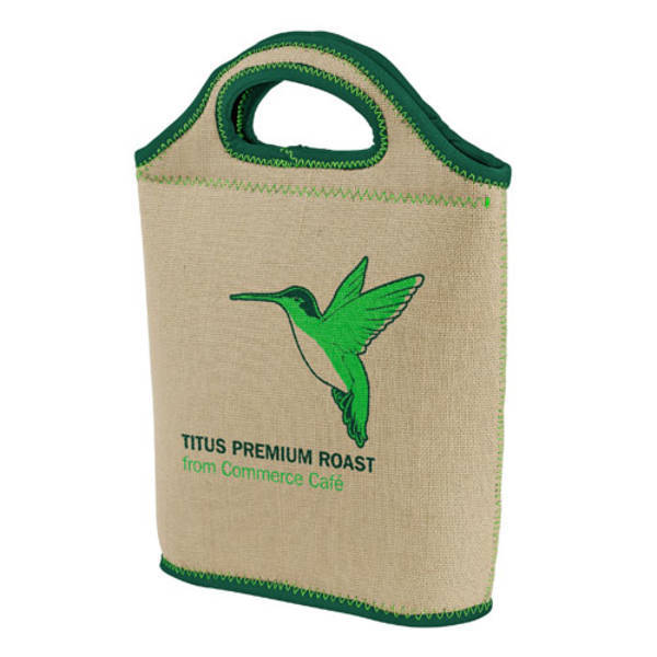 Venti Burlap-Neoprene Lunch Bag
