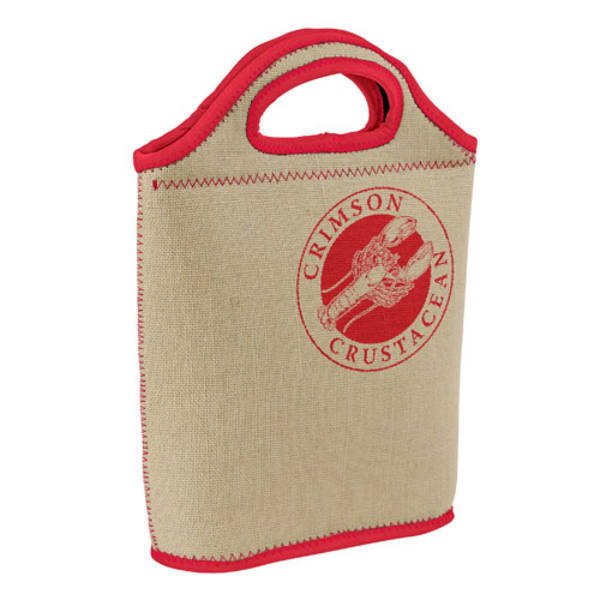 Venti Burlap-Neoprene Lunch Bag