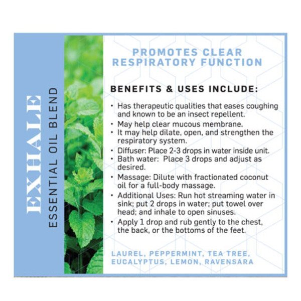 Exhale Essential Oil Amber Dropper Bottle, 15ml.