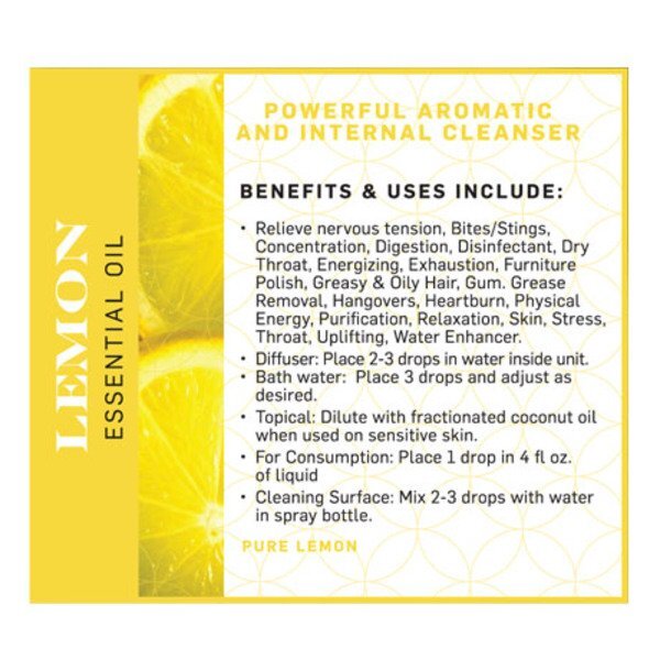 Lemon Essential Oil Amber Dropper Bottle, 15ml.