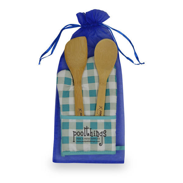 Chef's Pocket Oven Mitt & Bamboo Utensil Set