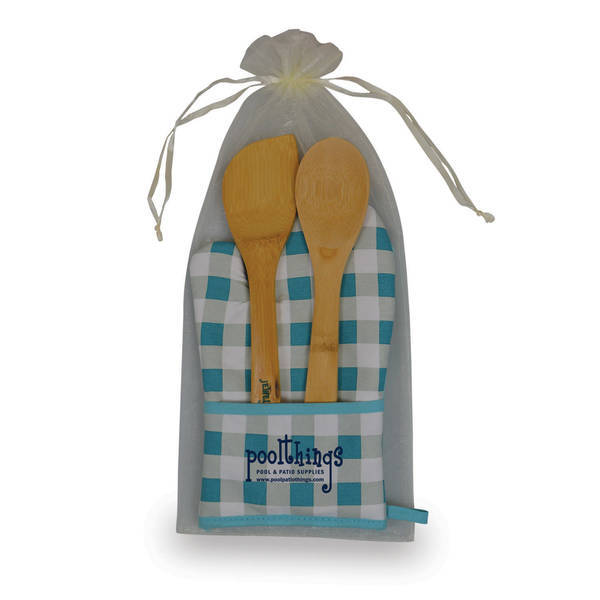 Chef's Pocket Oven Mitt & Bamboo Utensil Set