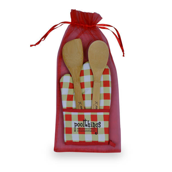 Chef's Pocket Oven Mitt & Bamboo Utensil Set