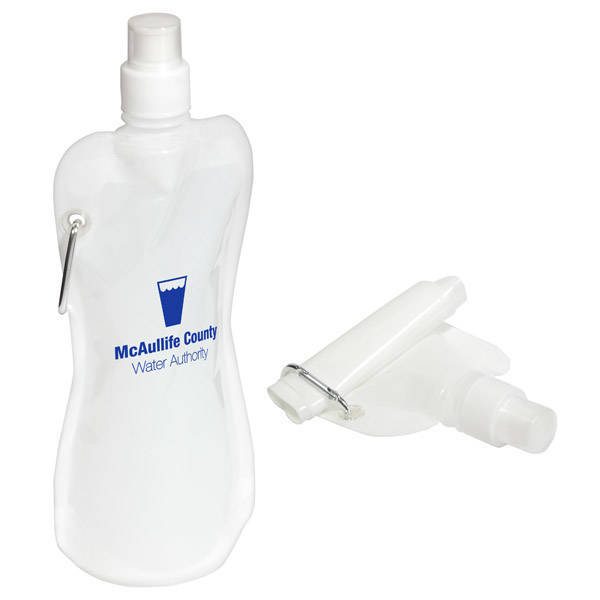 Flex Foldable Water Bottle w/ Carabiner, 16oz., BPA Free