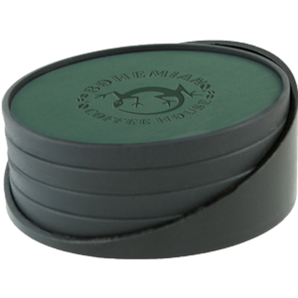 Regency 4 Piece Leatherette Coaster Set