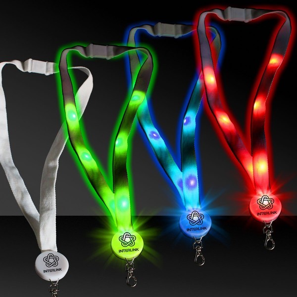 Light Up Flat Fabric Lanyard