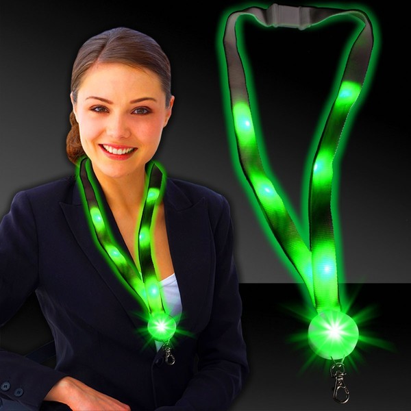 Light Up Flat Fabric Lanyard