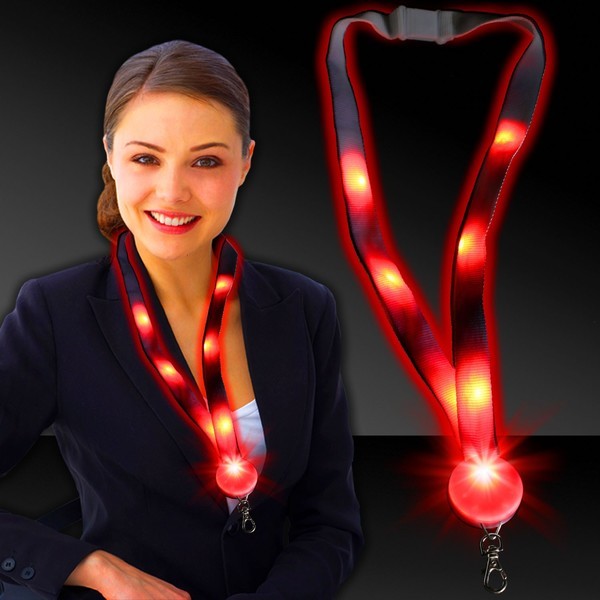 Light Up Flat Fabric Lanyard
