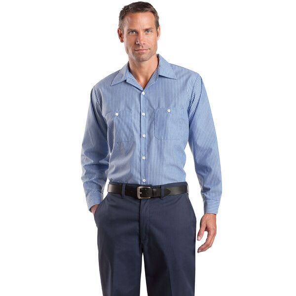 Red Kap® Striped Industrial Men's Work Shirt