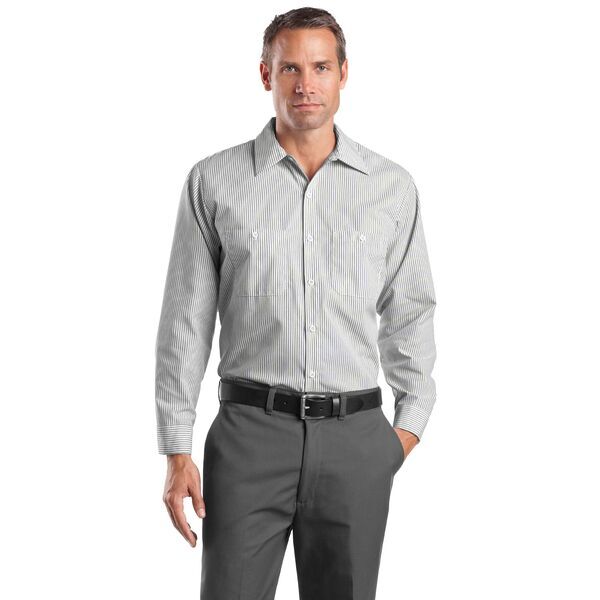 Red Kap® Striped Industrial Men's Work Shirt