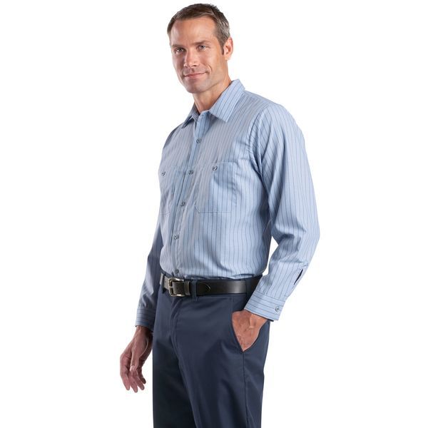 Red Kap® Striped Industrial Men's Work Shirt