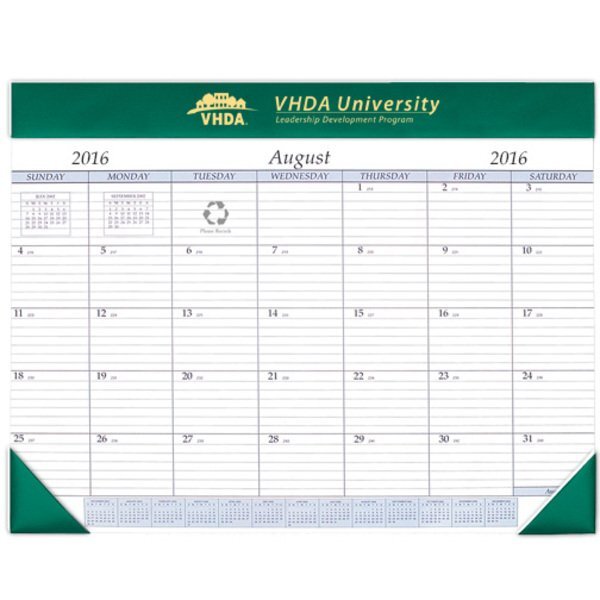 Academic Desk Pad Calendar, 17" x 22"