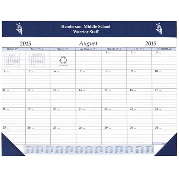 Academic Desk Pad Calendar, 17" x 22"
