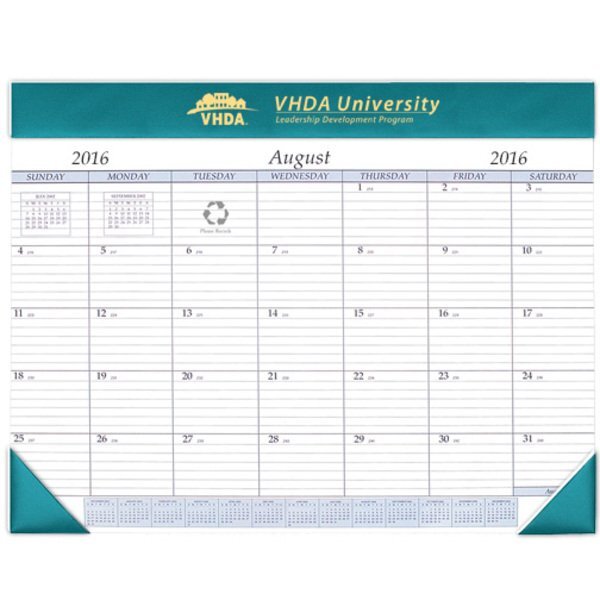 Academic Desk Pad Calendar, 17" x 22"