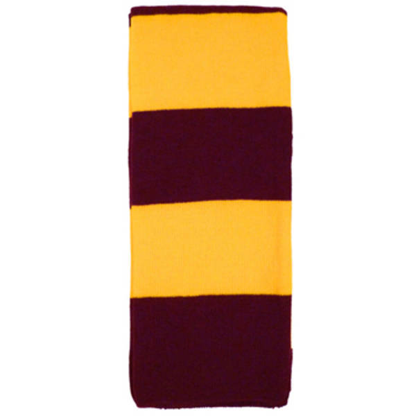 Striped Acrylic Knit Scarf