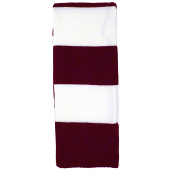 Striped Acrylic Knit Scarf