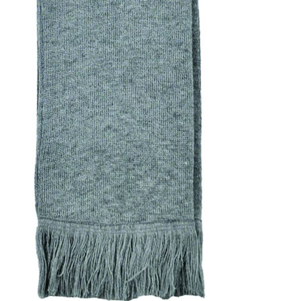 Knit Acrylic Scarf with Fringe