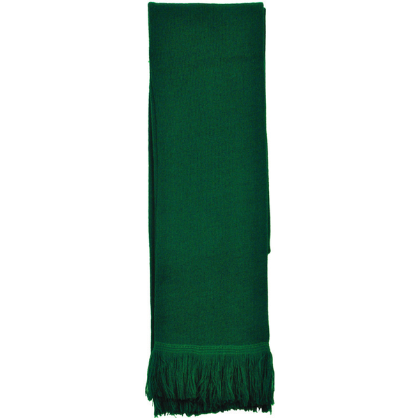 Knit Acrylic Scarf with Fringe