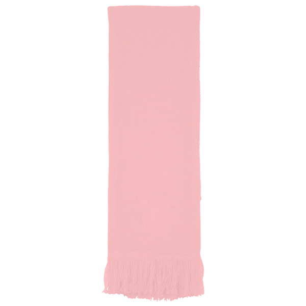 Knit Acrylic Scarf with Fringe