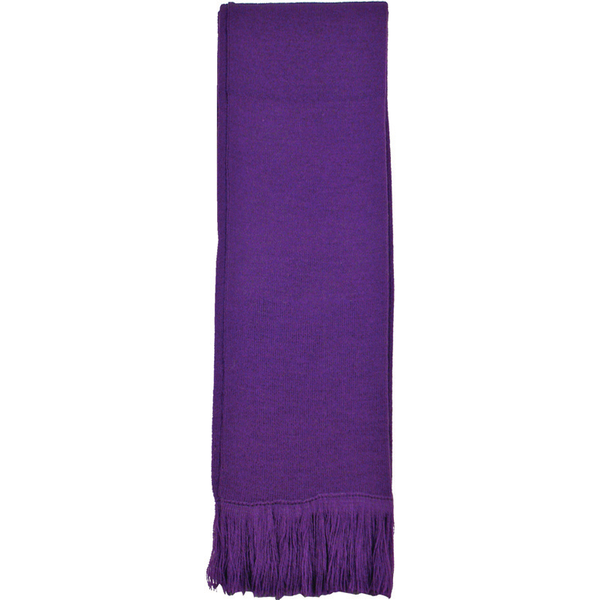 Knit Acrylic Scarf with Fringe