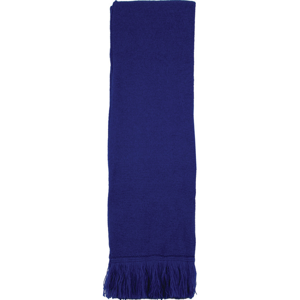 Knit Acrylic Scarf with Fringe