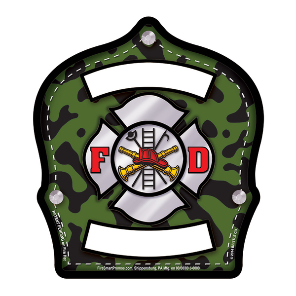 Chief's Choice Green Camo Firefighter Hat, Jr. Firefighter Design