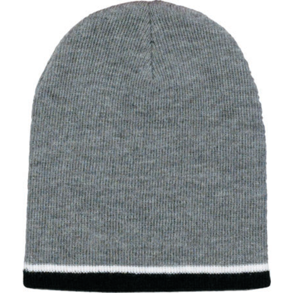Tri Color Acrylic Knit Beanie