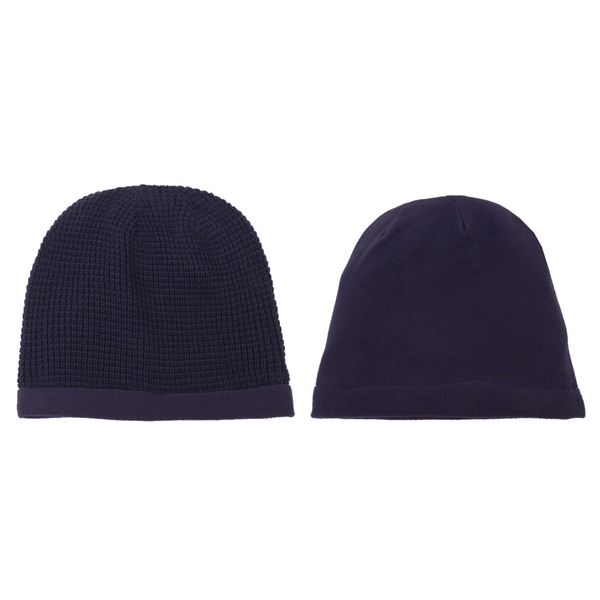 Reversible Waffle Knit  Beanie