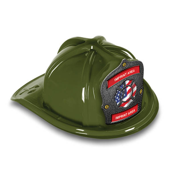 Chief's Choice Kid's Firefighter Hat, Leather Background