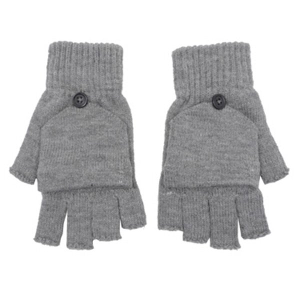 Fingerless Acrylic Gloves with Flap