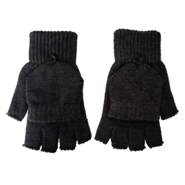Fingerless Acrylic Gloves with Flap
