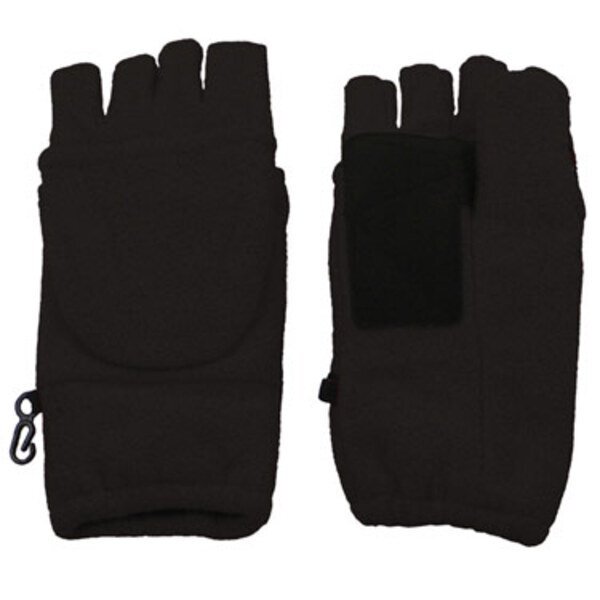Fingerless Fleece Gloves with Flap