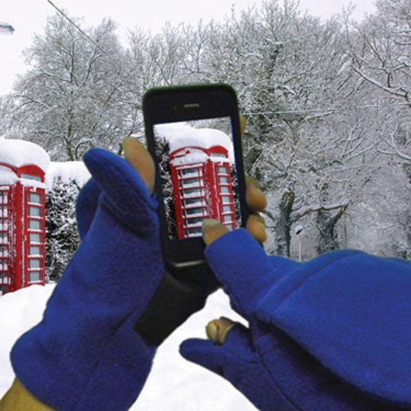 Fingerless Fleece Gloves with Flap