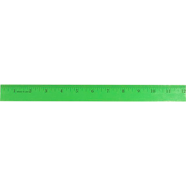 Enamel Wood Ruler, 12"