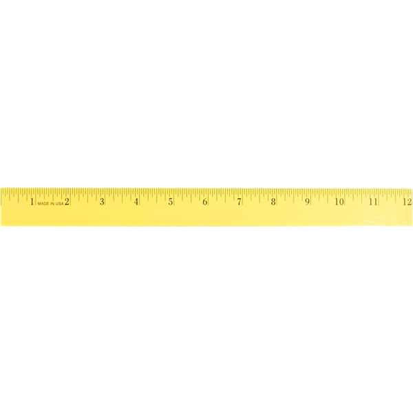 Enamel Wood Ruler, 12"