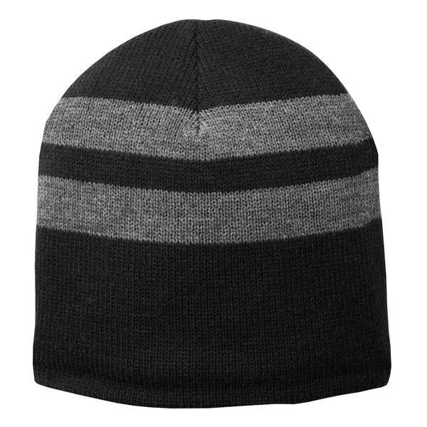 Port & Company® Fleece Lined Striped Beanie Cap