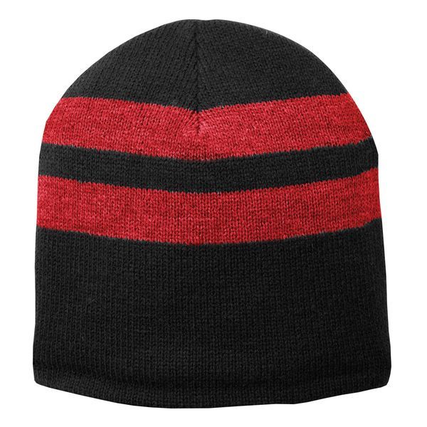 Port & Company® Fleece Lined Striped Beanie Cap