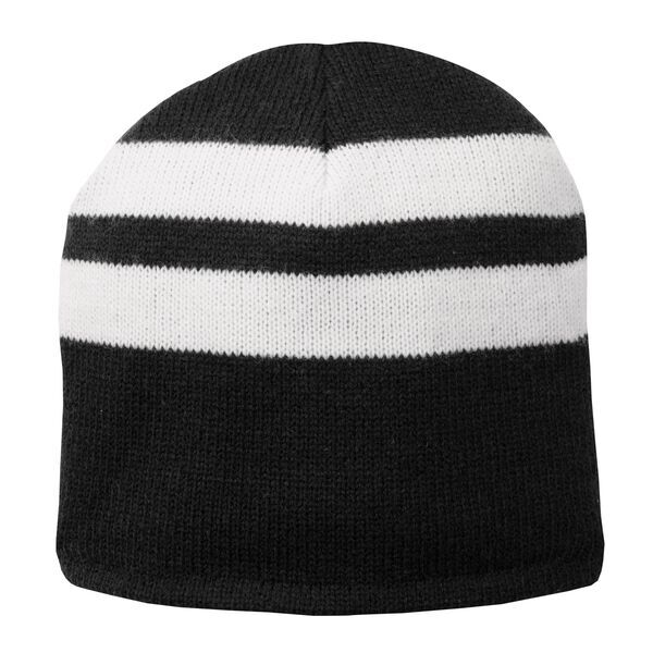 Port & Company® Fleece Lined Striped Beanie Cap