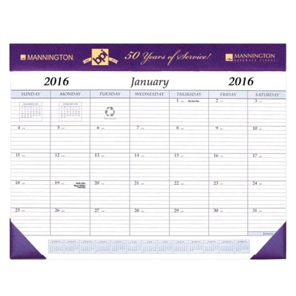 Desk Pad Calendar, 17" x 22"